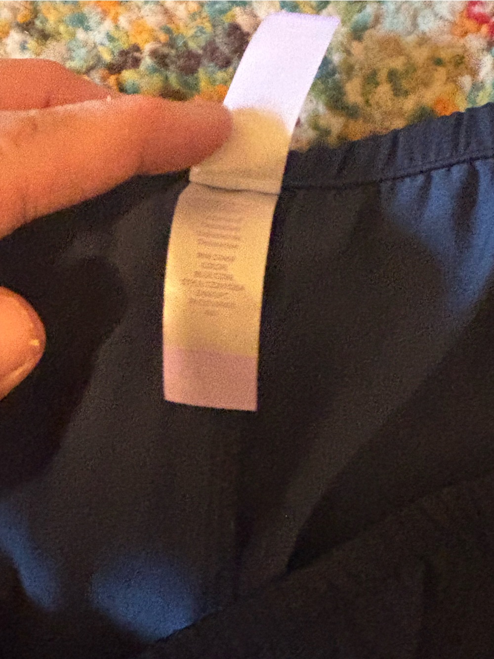 Secret Treasures Navy Sleep Shorts with Cream Lace Trim - Picture 6 of 7